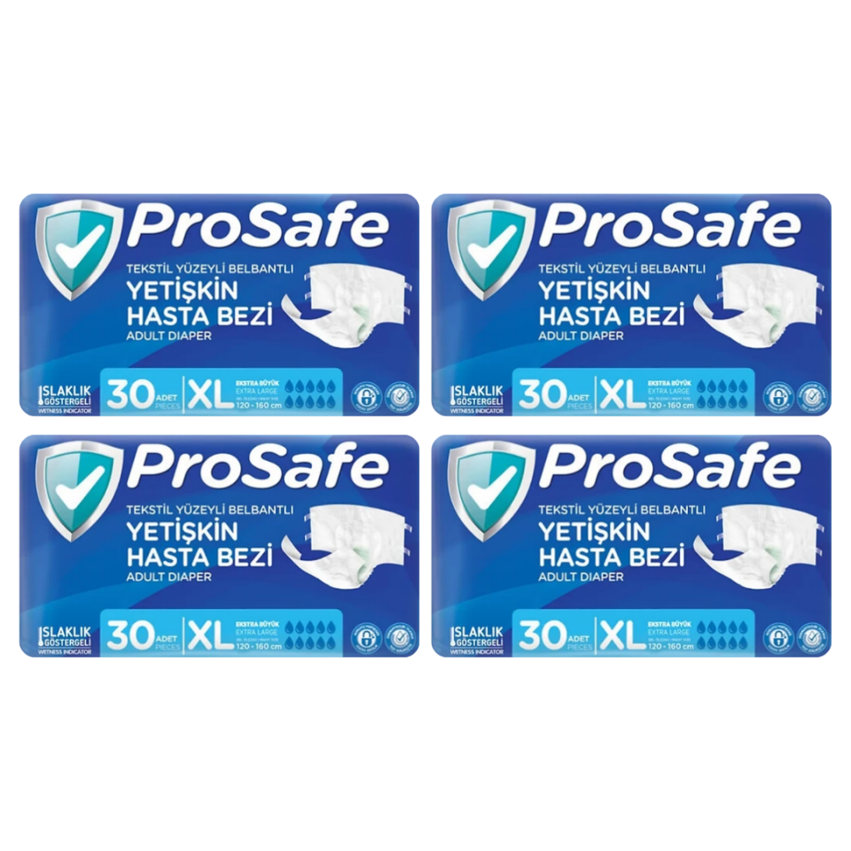 PROSAFE HASTA ALT BEZİ BAĞLAMALI XL 30 LU / 4 PAKET 120 ADET