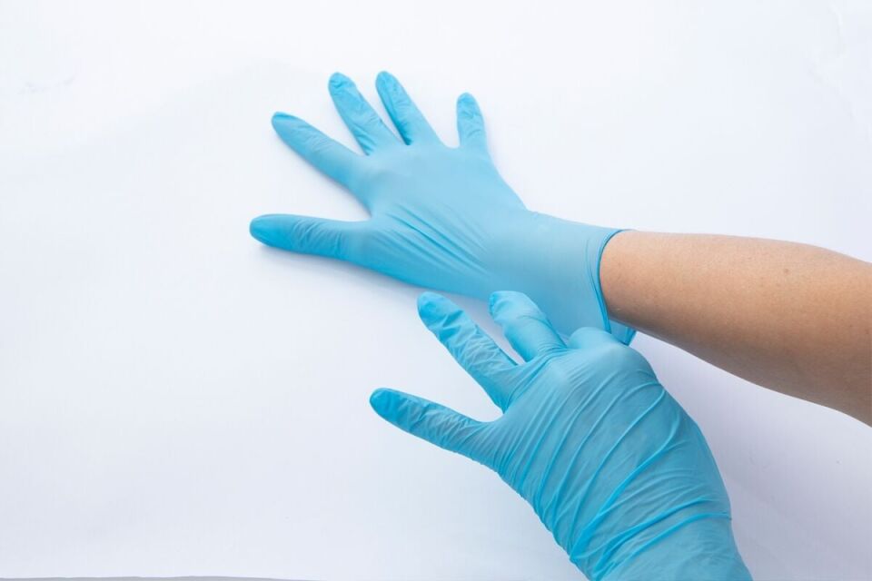 Mavi Nitril Muayene Eldiveni S-M-L